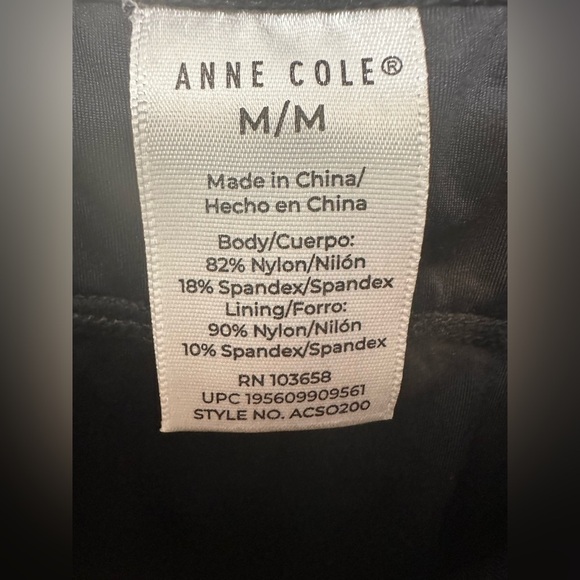 Anne Cole Ribbed Black One-Piece Swimsuit NWT - Picture 6 of 6